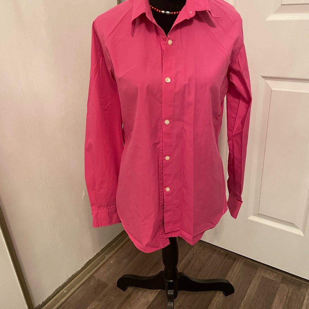 Liz Claiborne Women's Pink Button-Down Shirt Size 10